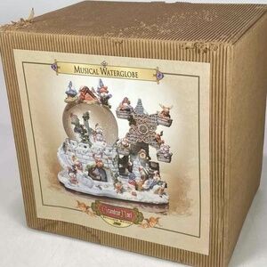 Animated Musical Christmas Snow Globe  Approx. 8" Tall